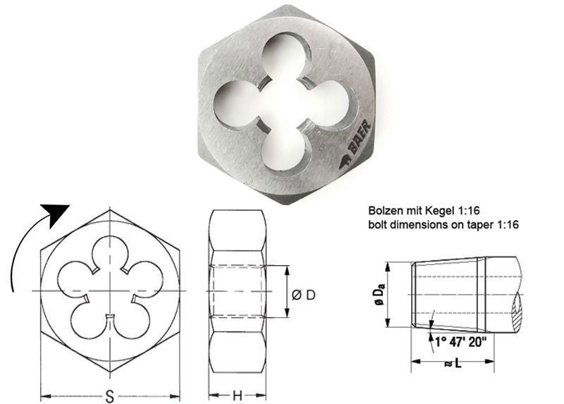 M12 X 1.25 MF ROUND DIE (262644601)