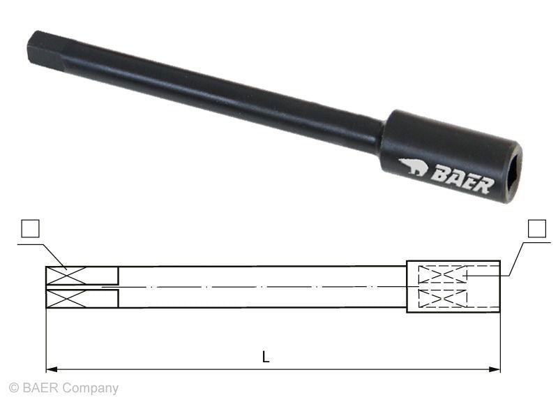 BAER Extension Sleeve for square 5.5mm | M 9-10