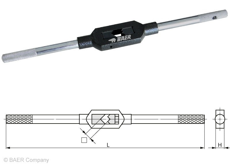 M5 - M20 ADJUSTABLE STEEL TAP WRENCH